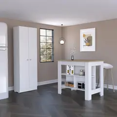 GENERICO - Isla Comedor Moderno Sato Blanco R&R MUEBLES