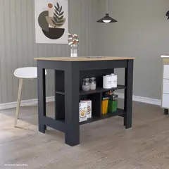 GENERICO - Isla Comedor Moderno Sato Negro R&R MUEBLES