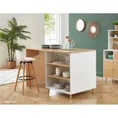 GENERICO - Isla Comedor Moderno Komekko Blanco y Duna R&R MUEBLES