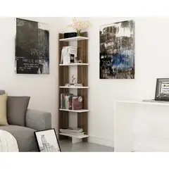 GENERICO - Estante Moderno Zagan Marron y Blanco R&R MUEBLES