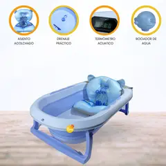 VOYAGE - Bañera Plegable con Termómetro «AQUATIC» Blue