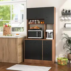 R&R MUEBLES - Mueble Auxiliar de Cocina para Microondas Tazuna