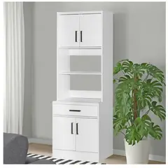 R&R MUEBLES - Mueble para Microondas Moderno Alana Blanco