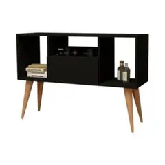 GENERICO - Recibidor Vintage Saba Negro 1 Puerta R&R Muebles