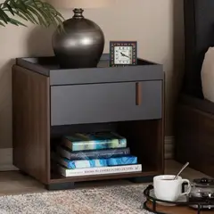 GENERICO - Velador Moderno Quispe 1 cajón R&R MUEBLES