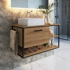 R&R MUEBLES - Mueble de Baño Nodoka Marrón
