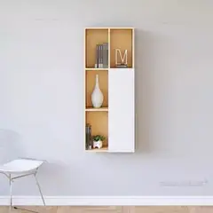 GENERICO - Estante Flotante Antonio Blanco y Duna 1 Puerta R&R MUEBLES