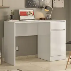 GENERICO - Escritorio Moderno Blanco Gaby 1 Cajón 1 Puerta R&R Muebles