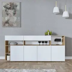 GENERICO - Aparador Moderno Elegante Tokio Duna con Blanco RR MUEBLES