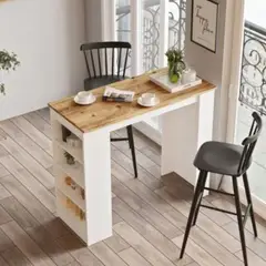 GENERICO - Mesa Barra Desayunador Nórdica Tatiana Blanco Duna R&R Muebles