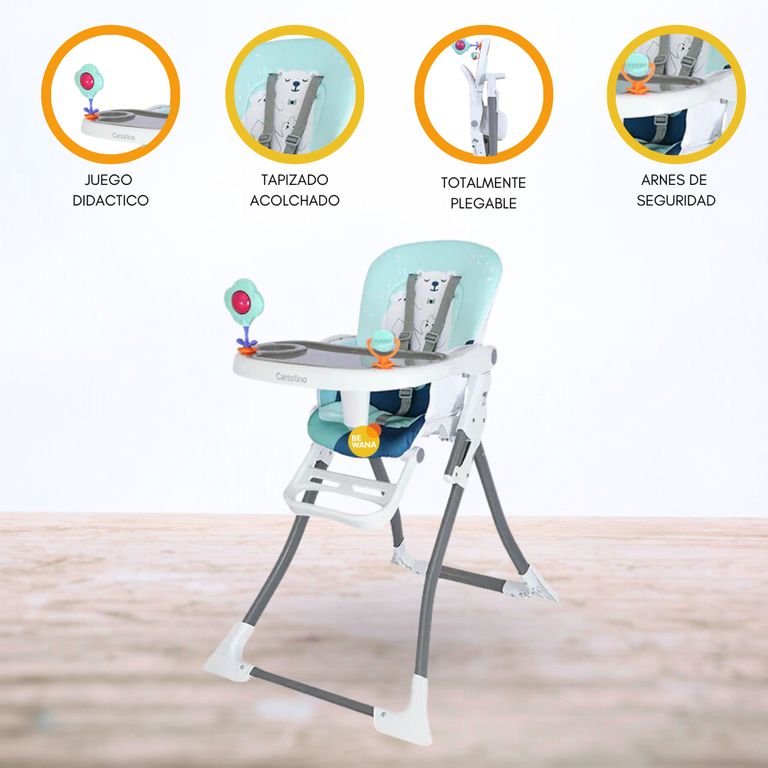 Silla de Comer Plegable «RIO» Aguamarina