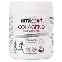 ANA MARIA LAJUSTICIA - AML SPORT COLAGENO CON MAGNESIO + VITC + VITB1 B2 B6 Sabor Fresa