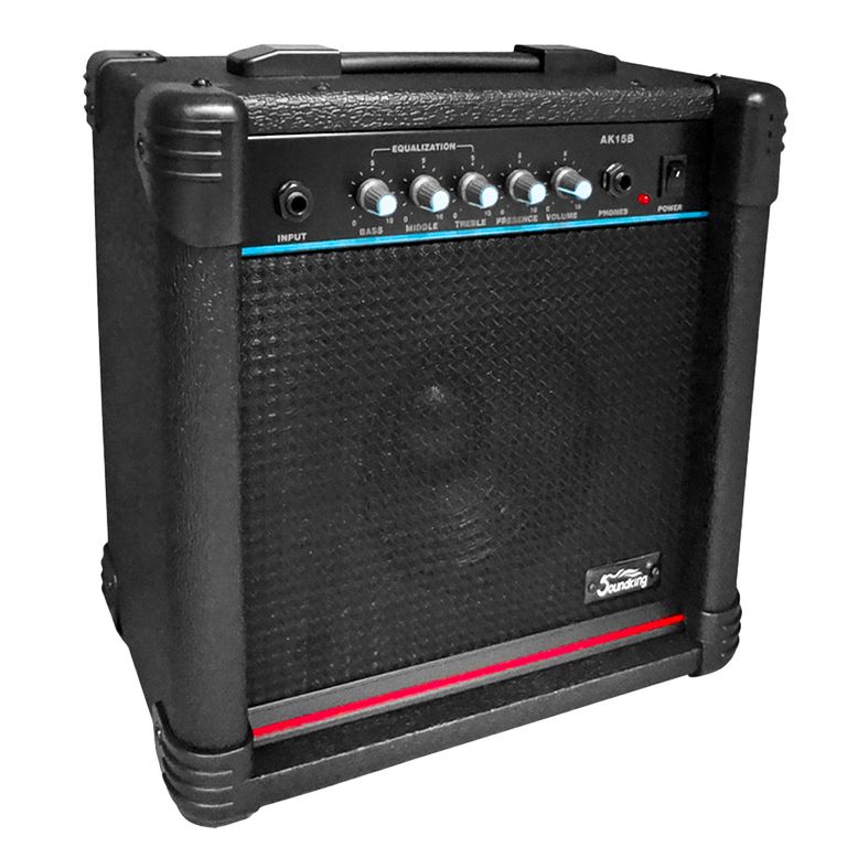 Amplificador para Bajo 15W RMS 8 Negro con EQ