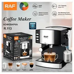 GENERICO - Máquina de café de alta potencia Con Espumador de vapor 1 6L