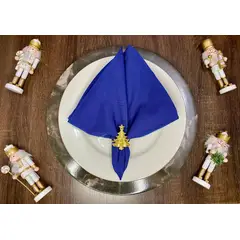 GENERICO - Servilletas de tela lino color azul juego de 6 - 40 X 40cm