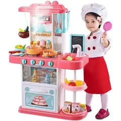 GENERICO - Cocina Home Kitchen Rosado con Sonido