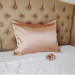 GENERICO - Funda de Almohada de Satín Antifrizz 50x70 cm - Color Cobre