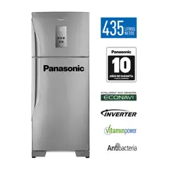 PANASONIC - REFRIGERADORA TOP FREEZER INVERTER 435L NR-BT51PV3XD