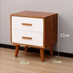 GENERICO - Velador Vintage América Marrón Con Blanco R&R Muebles