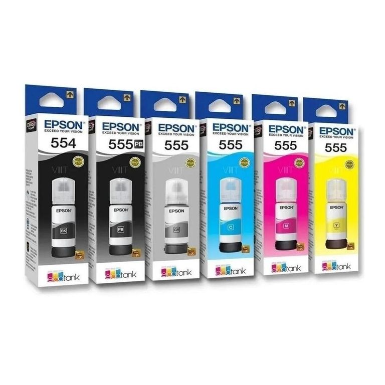Kit de Tintas originales 555 y 554 para L8160 L8180