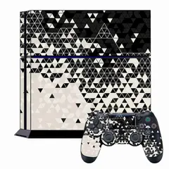 GENERICO - Skin Adhesivo Abstracto Beige y Negro para Ps4 Fat