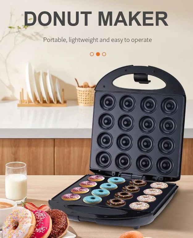 MÁQUINA PARA HACER 16 MINI DONAS / DONITAS / DONUTS