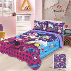 TRUELOVE - Set Cubrecama con Sherpa Minnie y Daisy 1.5 plazas