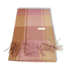 GENERICO - Maxi Bufanda Mujer Marron y Morado