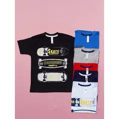 JOHN PRINCE - Polo niños 100% algodón con estampado skate