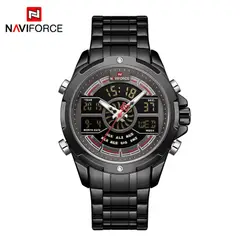 NAVIFORCE - Reloj para Hombre NF9170 Negro Digital Analógico Inoxidable