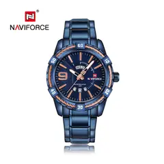 NAVIFORCE - Reloj Hombre NF9117 Azul Analógico Correa Inoxidable