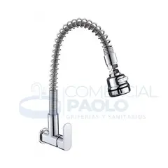 IMPORTADO MC - LLAVE DE COCINA PARED RESORTE CROMADO