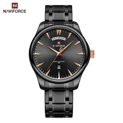 NAVIFORCE - Reloj Hombre NF9213 Negro Analógico Correa Inoxidable