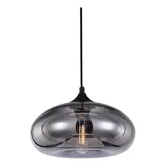 HOME NEAT - Lámpara colgante de Vidrio Vintage Ø28cm E27- Gris-