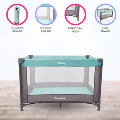 CARESTINO - Cuna Corral Plegable «NIZA» Aguamarina