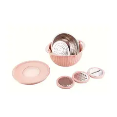 WELL BEING - Colador de Cocina 4 en 1 – Con Tazón, Tapa y Múltiples Usos