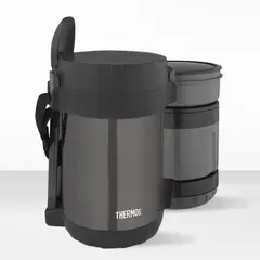 THERMOS - Termo de Comida Tres Divisiones VIANDA 1.8l Negro