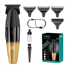 GENERICO - Maquina Corte Cabello Trimmer VGR V 906 Pantalla Digital Inalambrico