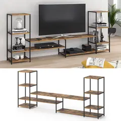 TU MESITA - Mueble de TV Industrial Iker Marrón estructura de Metal