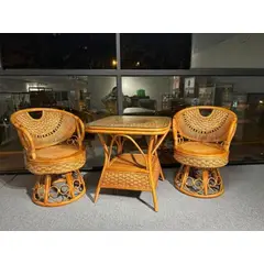 MIN CITY HOME - JUEGO DE MADERA Y MIMBRE