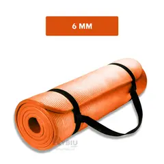 RYBIU IMPORT - Alfomba Versatil de Yoga 6mm Anaranjado Y+Ligas de Regalo