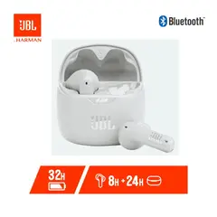 JBL - Audifonos In-Ear Tune Flex Perfect Fit Bluetooth 32Hrs Blanco