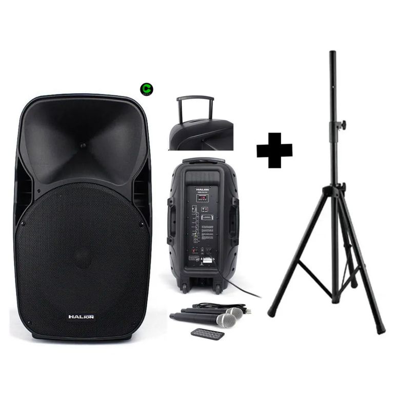 Combo Parlante Activo PHA-15AL Recargable +TRIPODE SPS502M