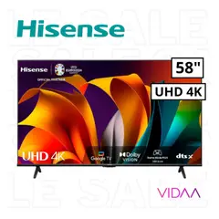 HISENSE - TELEVISOR 58 SMART TV VIDAA 4K UHD 58A6N - NEGRO