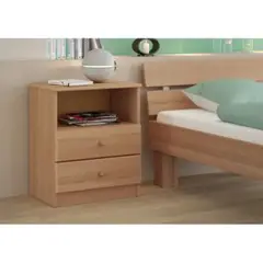 GENERICO - Mesa de Noche Moderno Shaka Marron R&R MUEBLES