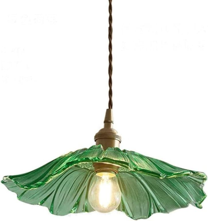 Lámpara colgante de Vidrio Vintage Ø30cm E27- Verde