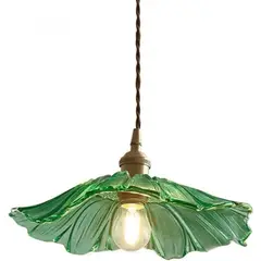 HOME NEAT - Lámpara colgante de Vidrio Vintage Ø30cm E27- Verde