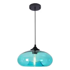 HOME NEAT - Lámpara colgante de Vidrio Vintage Ø28cm E27- Azul