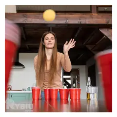 RYBIU IMPORT - Juego Recreativo con Amigos de Ping Pong Y+Papel de Regalo