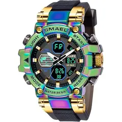 SMAEL - Reloj pulsera digital LED 8027 doble hora